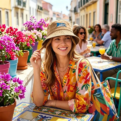 Vintage Washed Animal Print Bucket Hat