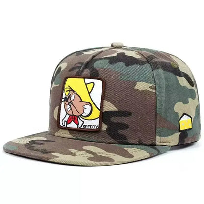 Creative New Flat Edge Hat Mouse Labeling Street Hip Hop