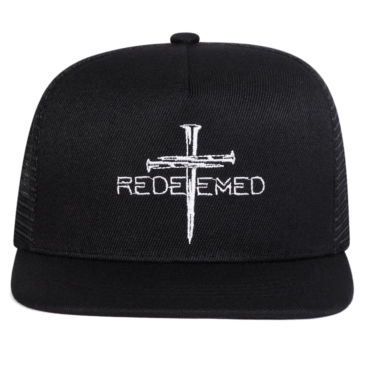 REDEEMED Cross Embroidery Casual Snapback Cap
