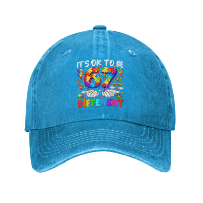 Autism Awareness 67 Six Seven Distressed Baseball Cap