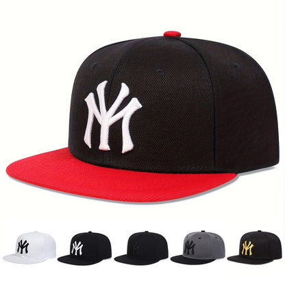 Unisex Letter Embroidered Adjustable Hip-Hop Trucker Snapback Cap