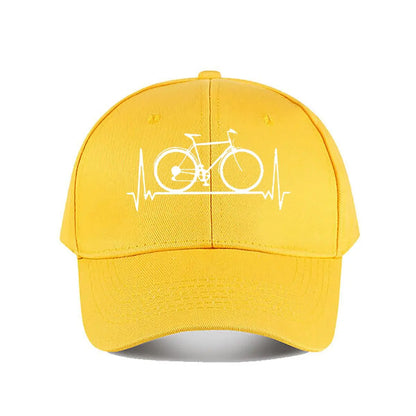 Bicycle Heartbeat Vinyl Baseball Cap