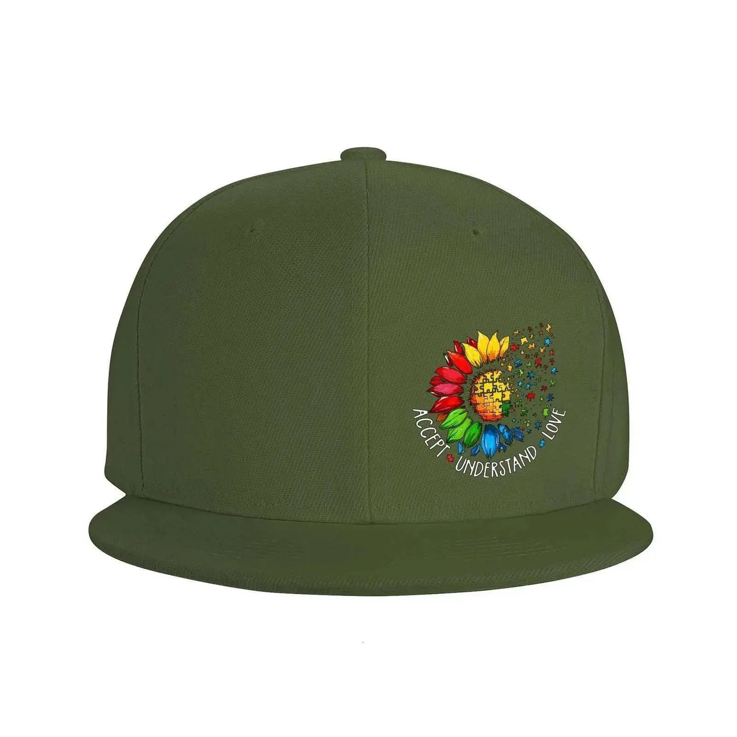 Autism Awareness Sunflower Snapback Cap Hat