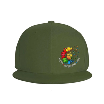 Autism Awareness Sunflower Snapback Cap Hat