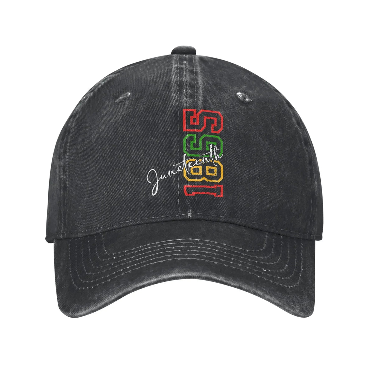 Juneteenth 1865 Black History Distressed Baseball Cap