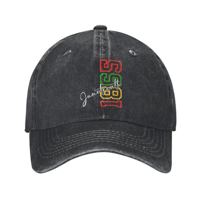 Juneteenth 1865 Black History Distressed Baseball Cap
