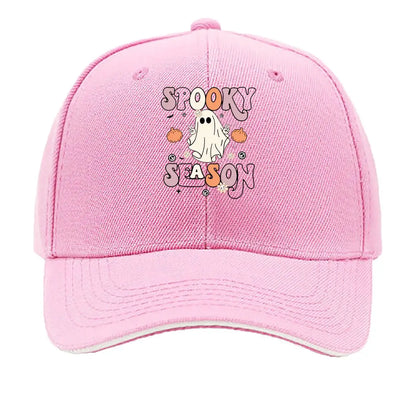 Spooky Season Ghost Pumpkin Baseball Cap