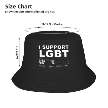 I Support LGBTQ Graphic Bucket Hat