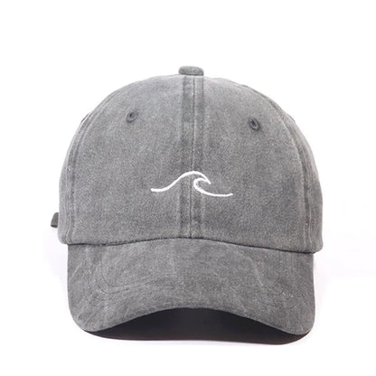 Wave Pattern Embroidered Baseball Cap