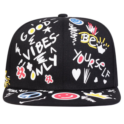 Smiling Graffiti Hip Hop Snapback Cap