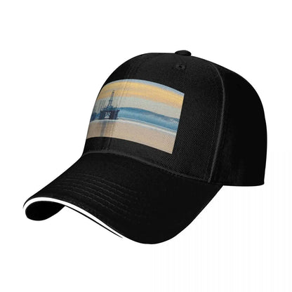 Oil Rig Sunrise Outdoor Unstructured Baseball Cap