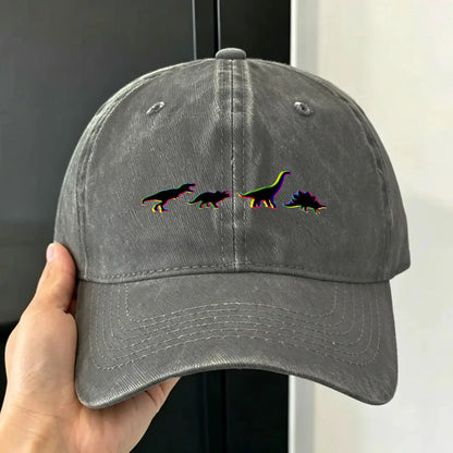 Cmyk Dinosaurs Casual Dinosaur Fossils Breathable Trucker Baseball Cap